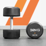 Urethane dumbbells with steel core, ideal for gyms