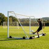 16 x 7ft Aluminium Freestanding Football Goal for Youth Matches