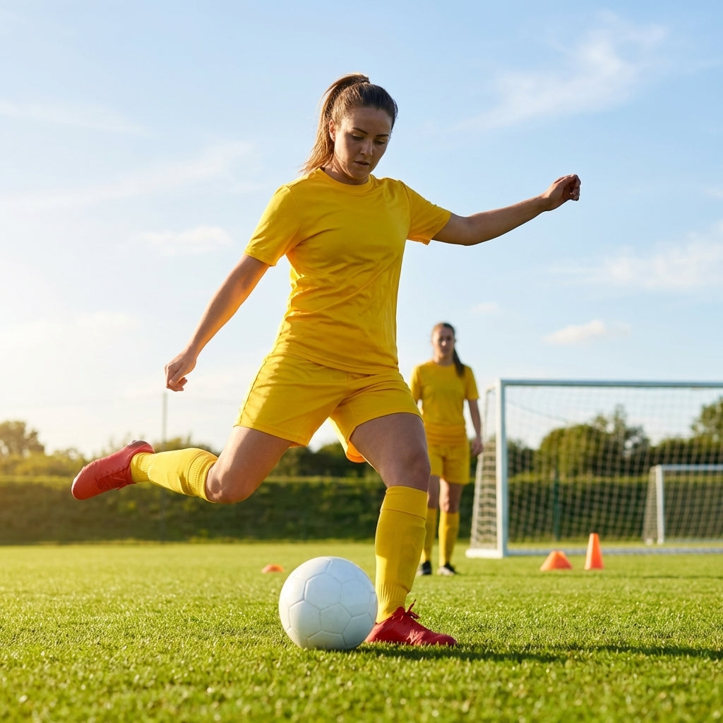 Women's Football Kit with Geometric Print Jersey