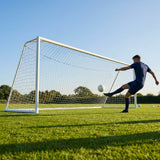 Football goal nets 24 x 8 ft, durable HDPE for clubs and schools
