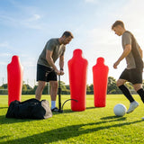Inflatable football mannequins available in multiple sizes for training use