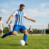 Men's Striped Football Shirt for Matches, Polyester