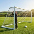 Football goal nets 24 x 8 ft, durable HDPE for clubs and schools