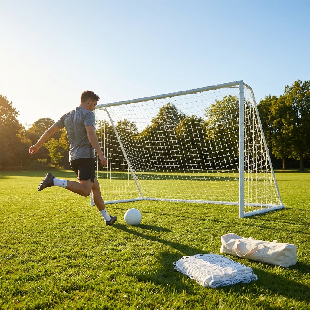Football goal nets 6x4ft HDPE material for goalposts