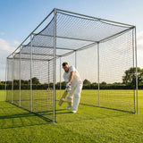 Cricket nets made from HDPE, available in various sizes for indoor and outdoor use