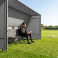 Portable team shelter in 10 colours with steel frame for sports events