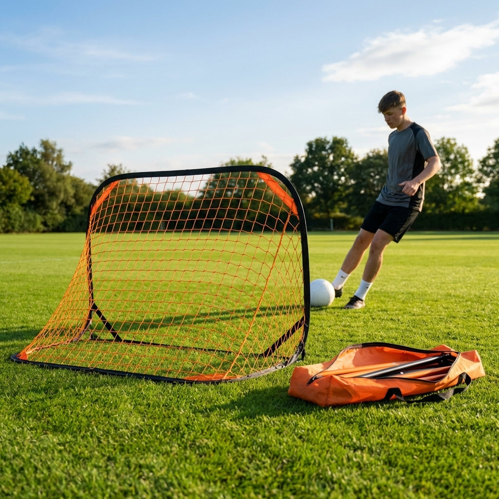 Aluminium Folding Football Goal in various sizes and colours, ideal for training and matches