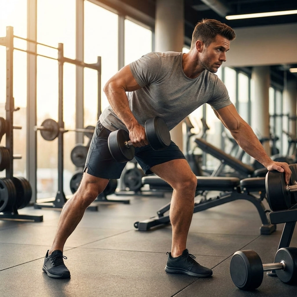 Urethane dumbbells with steel core, ideal for gyms