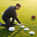 Training marker cones in vibrant colours for sports training