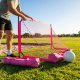 Beach football goal with fluorescent net and aluminium frame