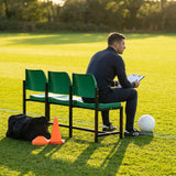 Aluminium sports bench with HDPE seats for indoor and outdoor use