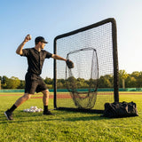 7ft x 7ft Baseball Pitching Net with Steel Frame and Foam Padding