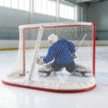 Professional ice hockey goal net with 42mm mesh squares