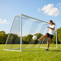 Multi-colour football goal nets for full-size goals