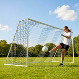 Multi-colour football goal nets for full-size goals