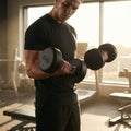 Urethane dumbbells with steel core, ideal for gyms
