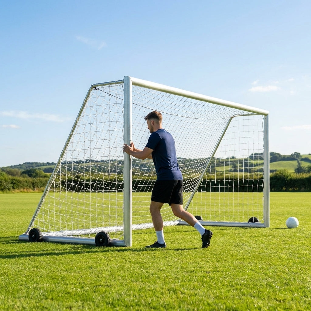 Freestanding Football Goal – 12ft x 6ft – Aluminium – Youth Matches