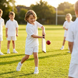 Kids cricket whites apparel in polyester, available in various sizes