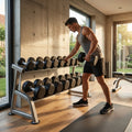Heavy duty steel dumbbell rack for gym use