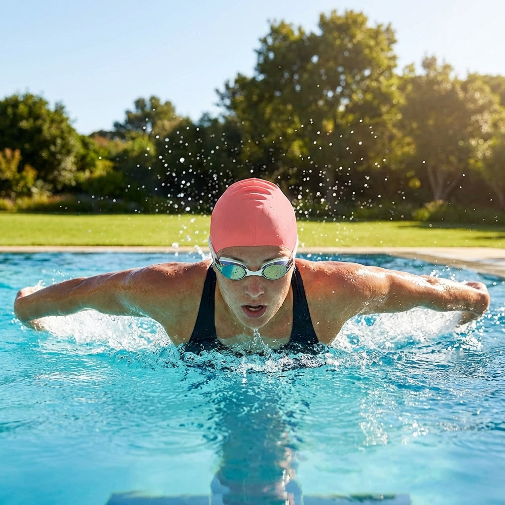 Silicone swimming caps in multiple colours for adults