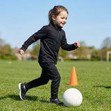 Junior black quarter-zip top in polyester for sportswear
