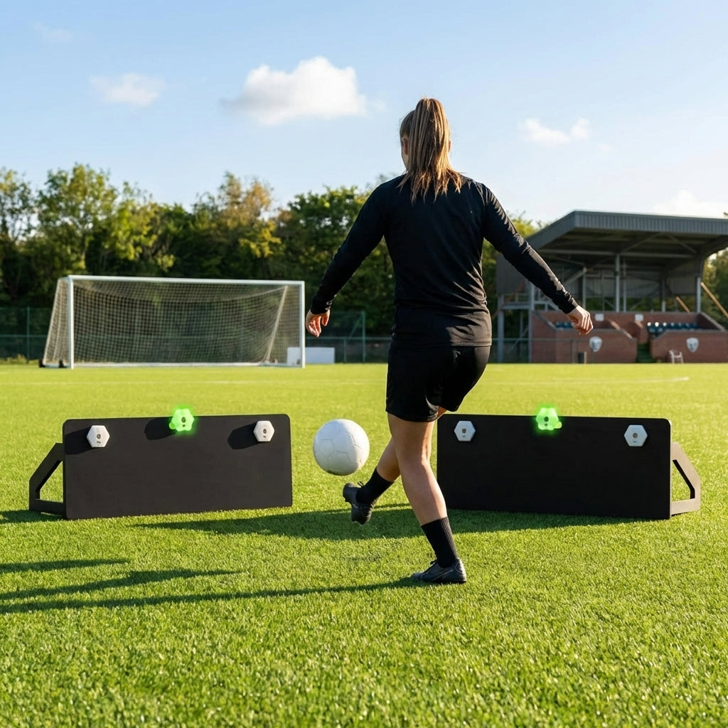 Interactive rebound boards for football training with advanced features