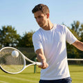 Men's Sports T-Shirt available in six sizes, made from lightweight polyester