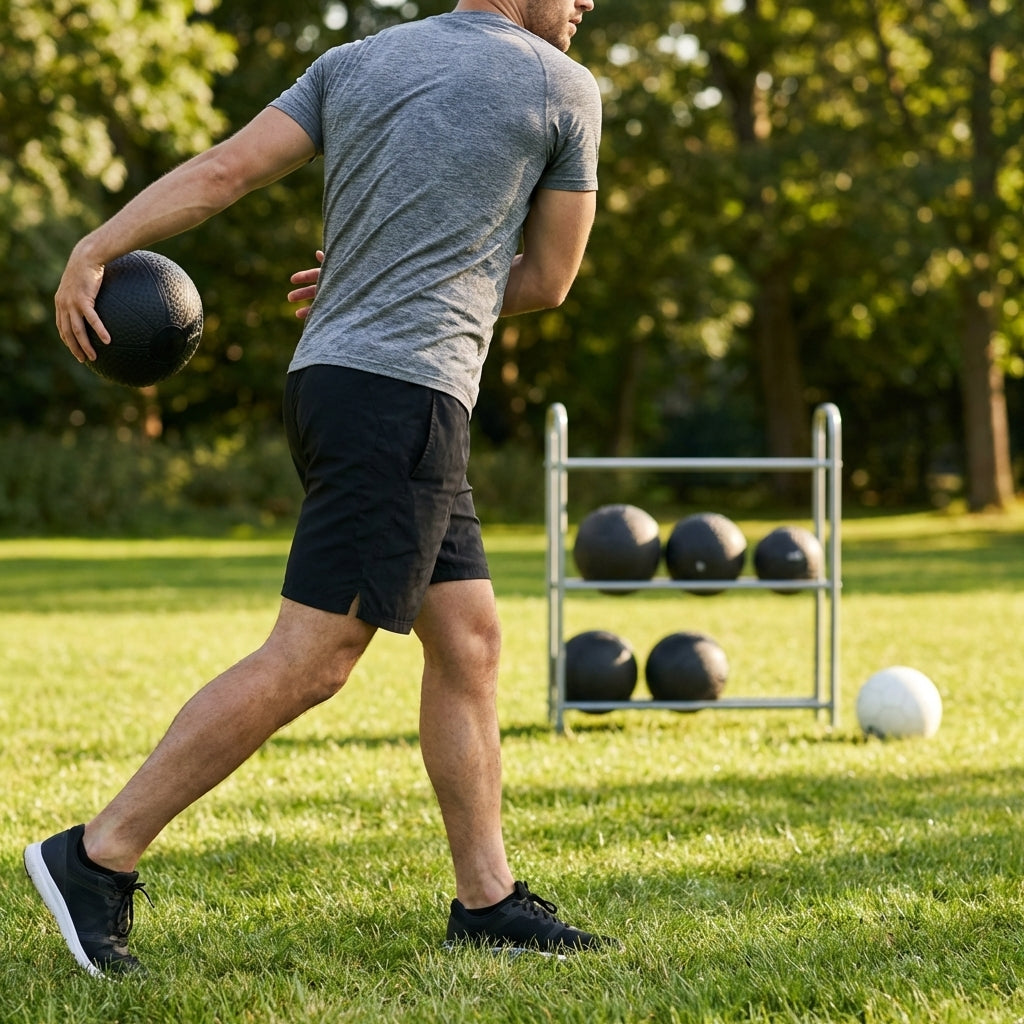 Medicine Balls of varying weights for gym and home fitness
