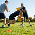 Yellow tackle shield with top wedge for training