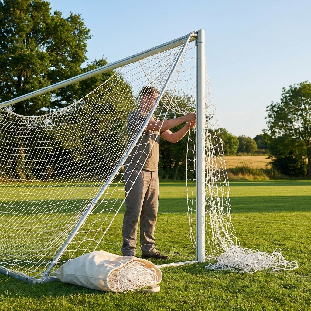 Replacement football goal nets for Alu110 goals, various sizes in white
