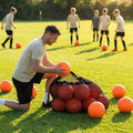 Football carry bag with 12 footballs, durable mesh