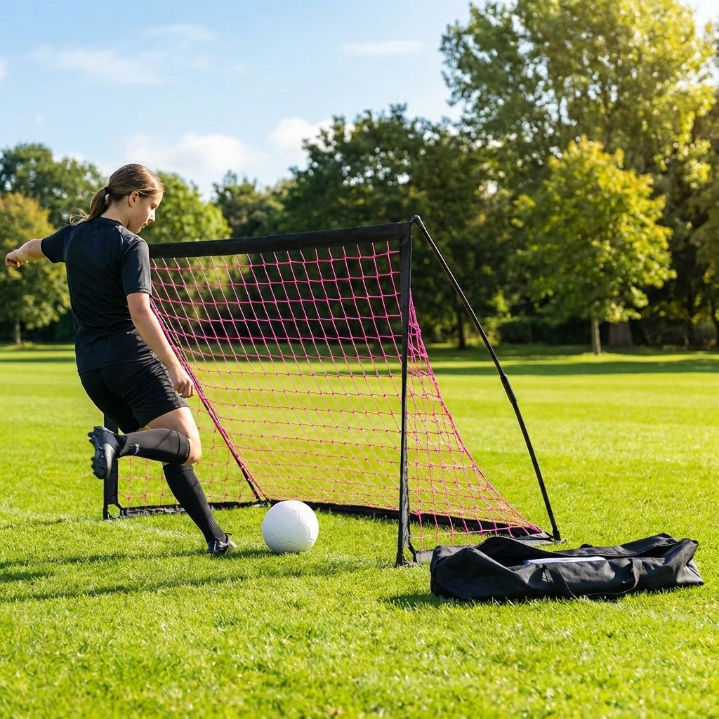 Aluminium Folding Football Goal in various sizes and colours, ideal for training and matches
