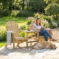 Wooden relax chair for outdoor garden use