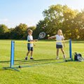 Mini Tennis Net Set with rackets and balls, perfect for backyard and club use