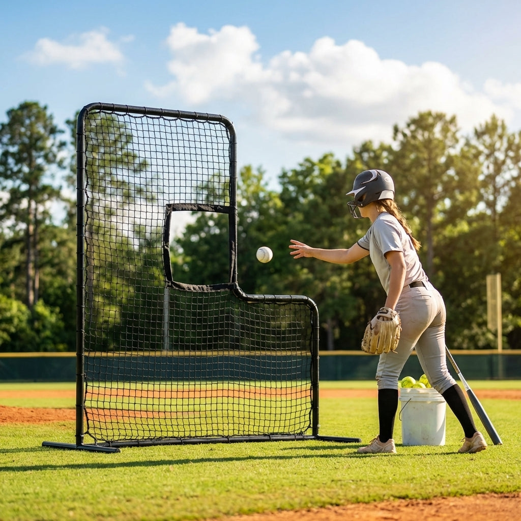 Replacement softball screen net for indoor and outdoor use