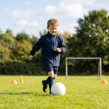 Kids' windbreaker jacket in black and navy for outdoor and sports use