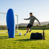 Inflatable football mannequins available in multiple sizes for training use
