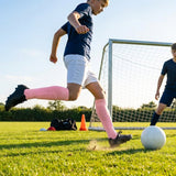 Football socks in various sizes and colours for players