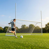 10x6ft aluminium football goal with HDPE net for sports clubs