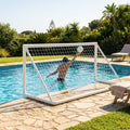 Durable uPVC water polo goal in various sizes for indoor and outdoor use