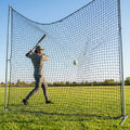 Custom baseball nets made from HDPP material in black