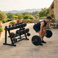 Rubber Barbell Weights with Cast Iron Core for Gym and Home Use