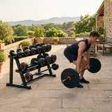 Rubber Barbell Weights with Cast Iron Core for Gym and Home Use