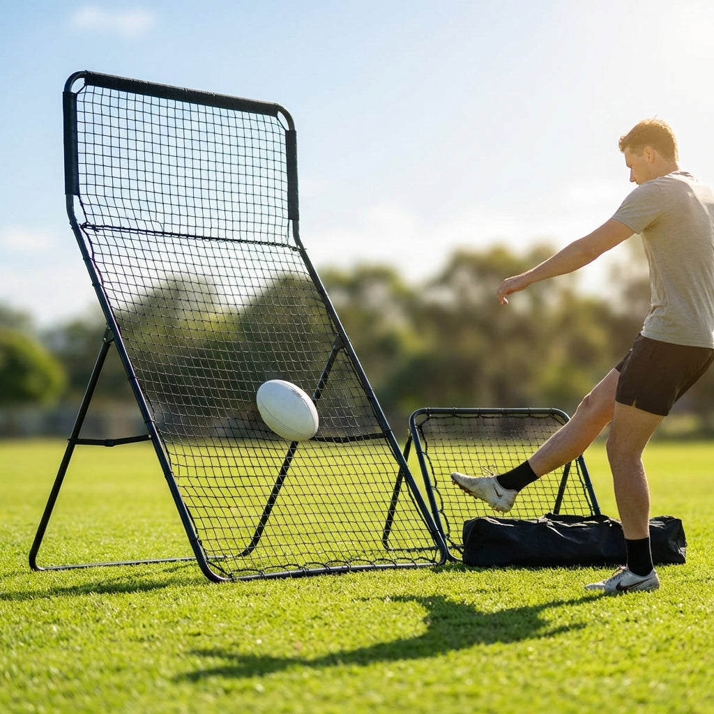 AFL rebounder net with galvanised steel frame for training