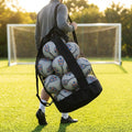 Football carry bag with 12 footballs, durable mesh