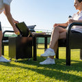Aluminium Tennis Court Chairs in Blue, Green, and Black