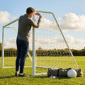 12 x 6ft football goal net made of HDPE for junior goals