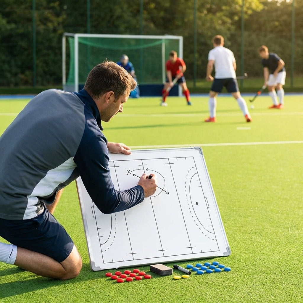 Double-sided coaching board with aluminium frame and accessories