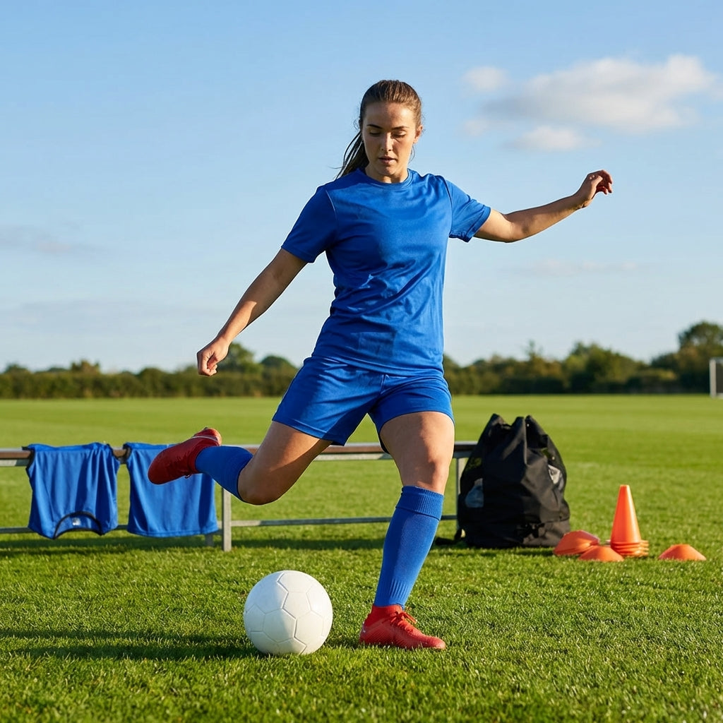 Women's Football Kit with Geometric Print Jersey