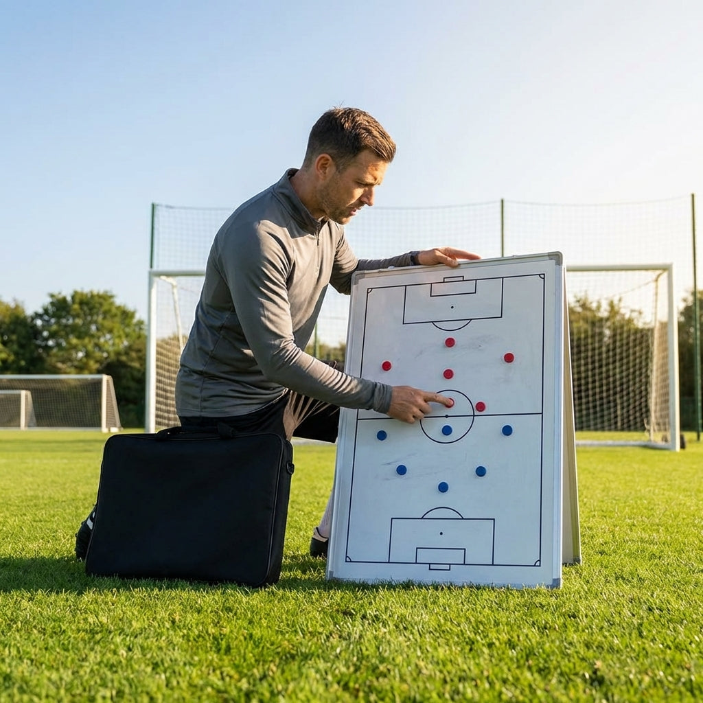 Double-sided coaching board with aluminium frame and accessories